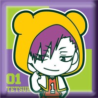 H賞「スクエア缶バッジ」の1種。（セットF）(c)古舘春一／集英社・「ハイキュー!!」製作委員会・MBS BE@RBRICK TM & (c)2001-2015 MEDICOM TOY CORPORATION. All rights reserved.