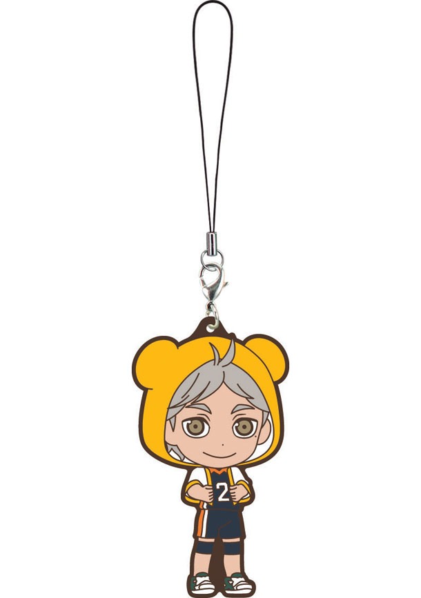 I賞「ラバーストラップ」の1種。(c)古舘春一／集英社・「ハイキュー!!」製作委員会・MBS BE@RBRICK TM & (c)2001-2015 MEDICOM TOY CORPORATION. All rights reserved.