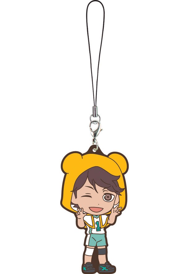 I賞「ラバーストラップ」の1種。(c)古舘春一／集英社・「ハイキュー!!」製作委員会・MBS BE@RBRICK TM & (c)2001-2015 MEDICOM TOY CORPORATION. All rights reserved.