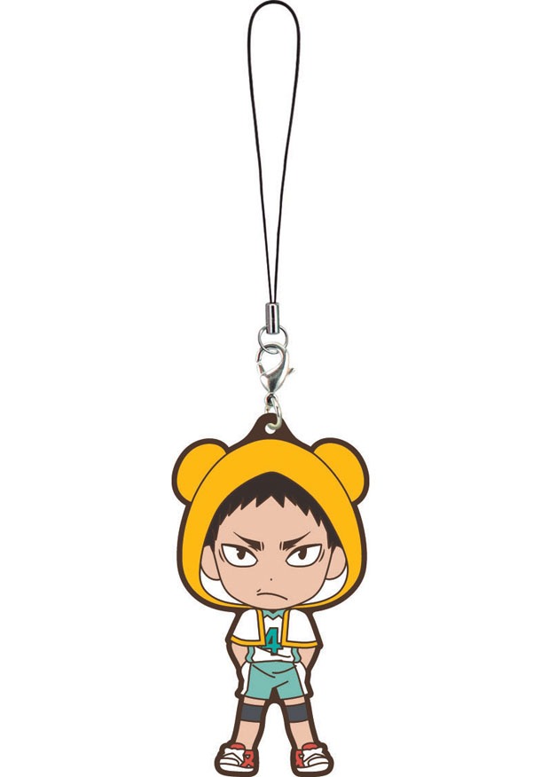 I賞「ラバーストラップ」の1種。(c)古舘春一／集英社・「ハイキュー!!」製作委員会・MBS BE@RBRICK TM & (c)2001-2015 MEDICOM TOY CORPORATION. All rights reserved.