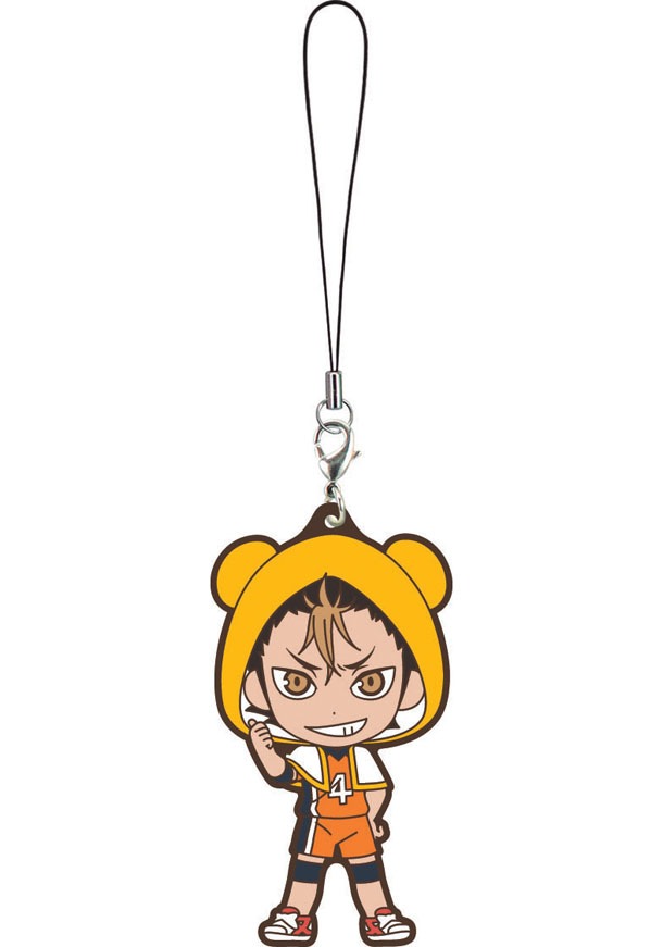 I賞「ラバーストラップ」の1種。(c)古舘春一／集英社・「ハイキュー!!」製作委員会・MBS BE@RBRICK TM & (c)2001-2015 MEDICOM TOY CORPORATION. All rights reserved.
