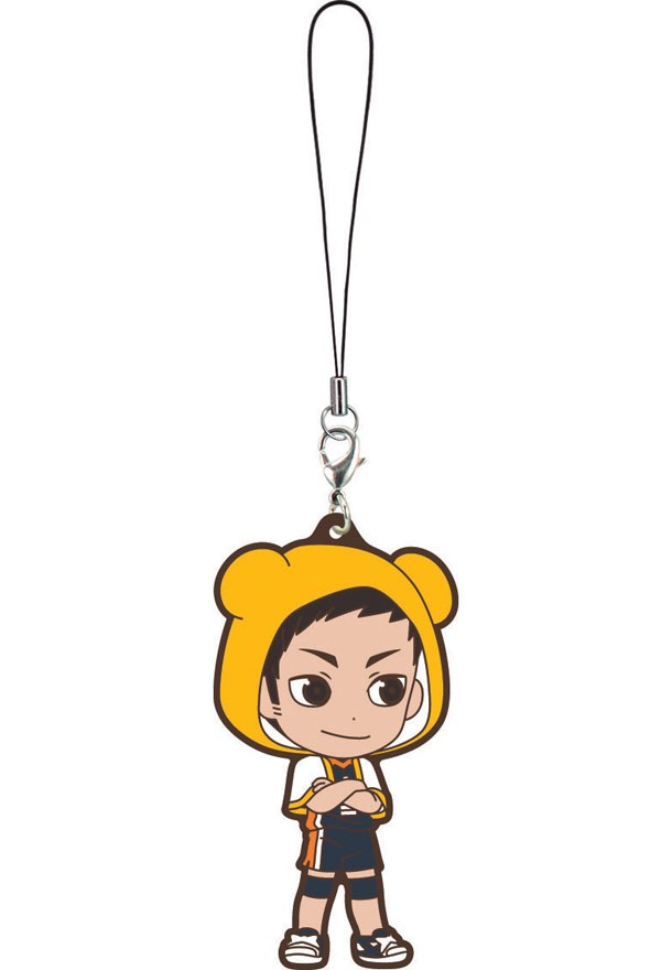 I賞「ラバーストラップ」の1種。(c)古舘春一／集英社・「ハイキュー!!」製作委員会・MBS BE@RBRICK TM & (c)2001-2015 MEDICOM TOY CORPORATION. All rights reserved.