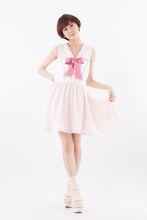 「変形衿セーラーOP ワンピース 美少女戦士セーラームーンCrystal」ピンク (c)武内直子・PNP・講談社・東映アニメー ション