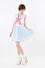 「変形衿セーラーOP ワンピース 美少女戦士セーラームーンCrystal」ブルー (c)武内直子・PNP・講談社・東映アニメー ション