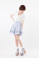 「オリジナル柄ストライプスカート　美少女戦士セーラームーンCrystal」ネイビー (c)武内直子・PNP・講談社・東映アニメー ション