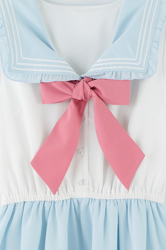 「変形衿セーラーOP ワンピース 美少女戦士セーラームーンCrystal」ブルー (c)武内直子・PNP・講談社・東映アニメー ション