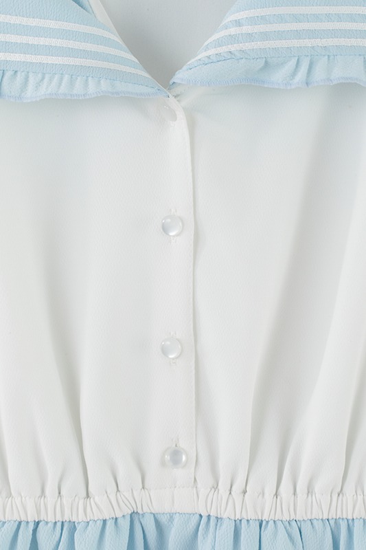 「変形衿セーラーOP ワンピース 美少女戦士セーラームーンCrystal」ブルー (c)武内直子・PNP・講談社・東映アニメー ション