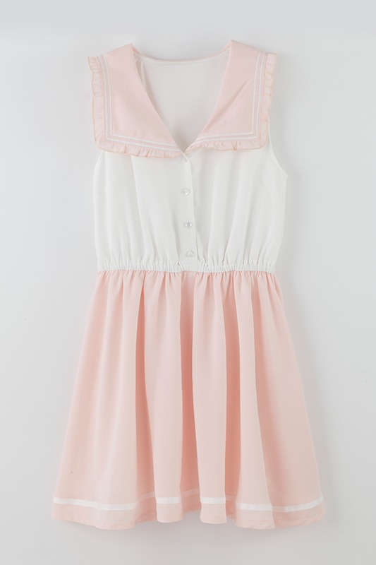 「変形衿セーラーOP ワンピース 美少女戦士セーラームーンCrystal」ピンク (c)武内直子・PNP・講談社・東映アニメー ション