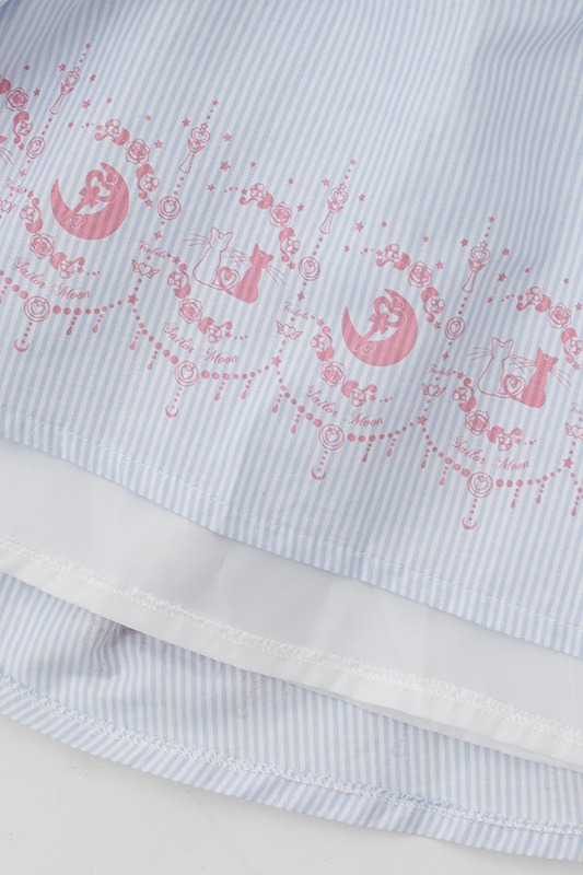 「オリジナル柄ストライプスカート　美少女戦士セーラームーンCrystal」ブルー (c)武内直子・PNP・講談社・東映アニメー ション