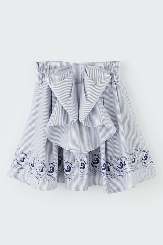 「オリジナル柄ストライプスカート　美少女戦士セーラームーンCrystal」ネイビー (c)武内直子・PNP・講談社・東映アニメー ション