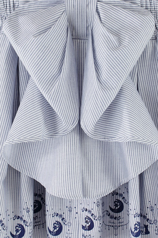 「オリジナル柄ストライプスカート　美少女戦士セーラームーンCrystal」ネイビー (c)武内直子・PNP・講談社・東映アニメー ション