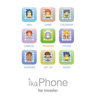 「侵略!イカ娘」"ika-Phone" Tシャツのデザイン。