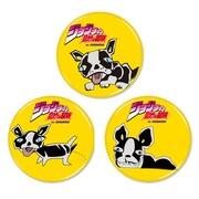 「ジョジョの奇妙な冒険 スターダストクルセイダース × TOWER RECORDS 缶バッジ イギー3個セットB」(c)荒木飛呂彦&LUCKY LAND COMMUNICATIONS/集英社・ジョジョの奇妙な冒険 SC 製作委員会
