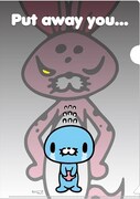 「ぼのぼのmeetupチャッX」キデイランド限定商品のクリアファイル。(c)M.I/T.S/C.M