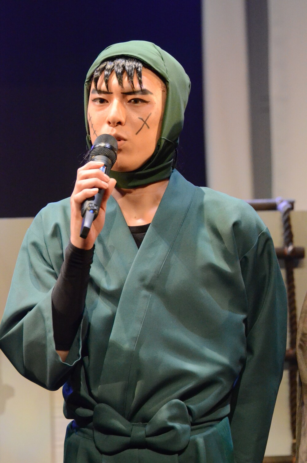 中在家長次役の北園涼。(c)ミュージカル「忍たま乱太郎」製作