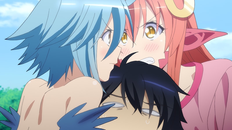 TVアニメ「モンスター娘のいる日常」の場面写真。(c) 2015 オカヤド／徳間書店・モン娘パートナーズ