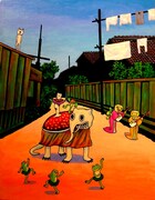 「逆柱いみり個展 はたらくカッパ野郎」のメインビジュアル。