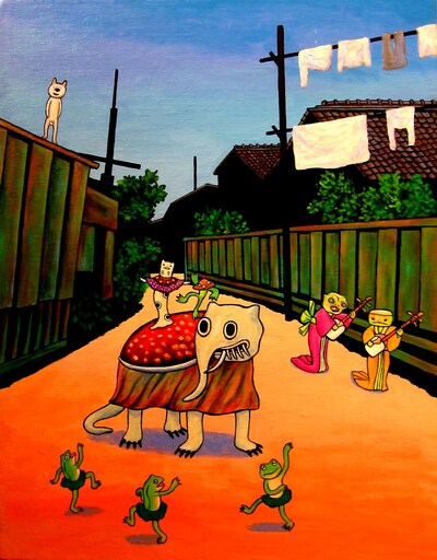 「逆柱いみり個展 はたらくカッパ野郎」のメインビジュアル。