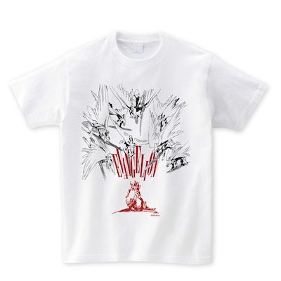 「初号機 VS 量産機Tシャツ」　イラスト／貞本義行 (c)カラー