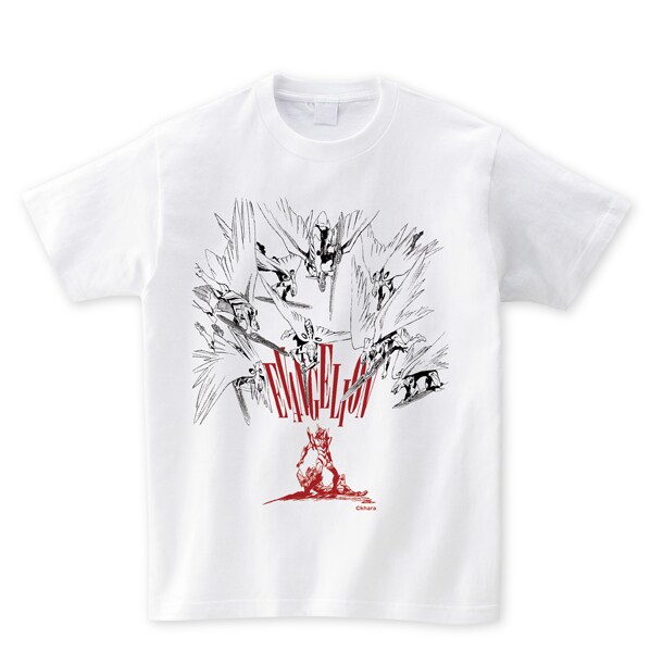 「初号機 VS 量産機Tシャツ」　イラスト／貞本義行 (c)カラー