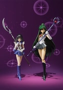 「S.H.Figuarts セーラープルート」を、「S.H.Figuarts セーラーサターン」と並べた図。(C)武内直子・PNP・東映アニメーション