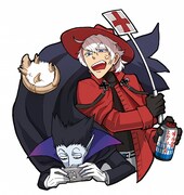 「吸血鬼すぐ死ぬ」のイラスト。