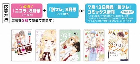 応募者全員プレゼントの応募方法と対象単行本。