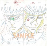 「弱虫ペダル原画展」で展示されるアニメ資料。(c)渡辺航（週刊少年チャンピオン）2008 (c)渡辺航（週刊少年チャンピオン）/弱虫ペダルGR製作委員会