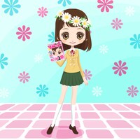 恋愛ドラマアプリ「花より男子～F4 とファーストキス～」の限定アバターアイテム「道明寺イラスト入り『雑誌 マーガレット』「花冠」サンプル画像 (c)神尾葉子・リーフプロダクション／集英社 (c)集英社・ボルテージ