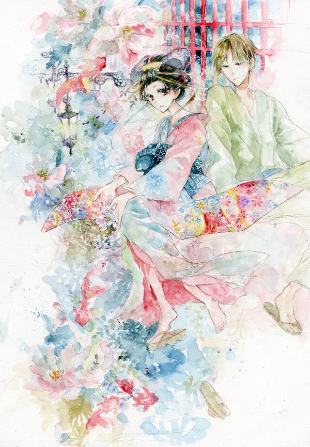 朝海いるか「花やなぎ」扉イラスト。(c)朝海いるか/白泉社