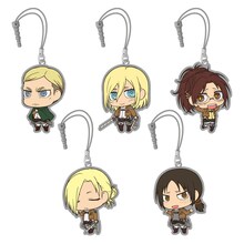 「進撃の巨人 ちみ進撃イヤホンジャックマスコット3」のラインナップ。(c)諫山創・講談社／「進撃の巨人」製作委員会