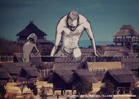 「進撃の巨人展 WALL OITA」の開催に先駆け公開されたグラフィック（佐賀県・吉野ヶ里）。(c)諫山創・講談社/「進撃の巨人展」製作委員会