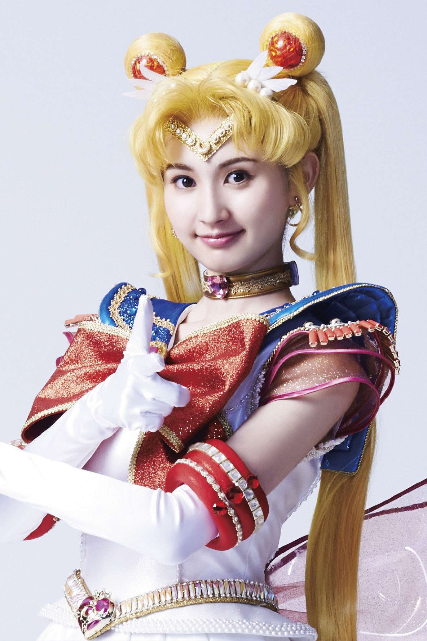 セーラームーン／月野うさぎ役の大久保聡美。(c) Naoko Takeuchi (c) 武内直子・PNP／ミュージカル「美少女戦士セーラームーン」製作委員会2015