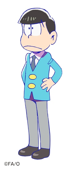 神谷浩史演じる松野家の三男・チョロ松。6つ子の中では唯一の常識人なのでツッコミ役になることが多い。(c)赤塚不二夫／おそ松さん製作委員会