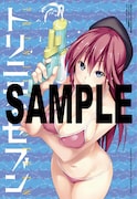 月刊ドラゴンエイジ8月号付録の下敷き。裏面では水着に変化が……。