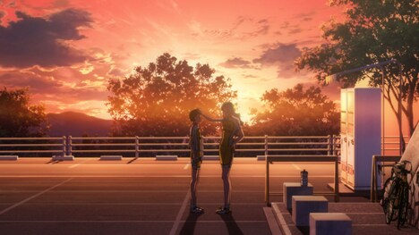 「劇場版 弱虫ペダル」より、巻島が坂道に語りかけるシーン。