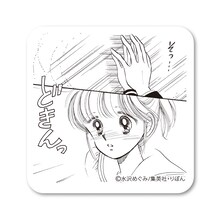 80年代編「恋する缶バッジ」の1種（「ポニーテール白書」A）。(c)水沢めぐみ/集英社・りぼん