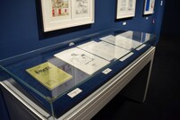 原画展「のび太の日本誕生と時空の旅」に展示された台本と絵コンテ。(c)Fujiko-Pro