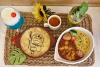 「のび太の日本誕生」をモチーフにしたカフェメニューの一部。(c)Fujiko-Pro