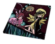 「一番くじVプレミアム <物語>シリーズ ウエダハジメver.」1等のキャンバスボード。(c)西尾維新/講談社・アニプレックス・シャフト