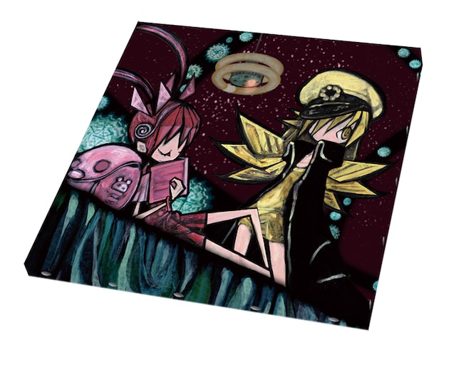 「一番くじVプレミアム <物語>シリーズ ウエダハジメver.」1等のキャンバスボード。(c)西尾維新/講談社・アニプレックス・シャフト