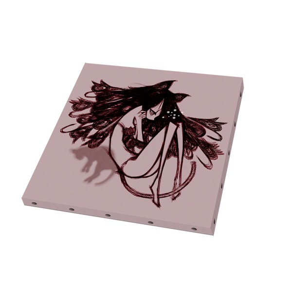 「一番くじVプレミアム <物語>シリーズ ウエダハジメver.」3等のキャンバスボード。(c)西尾維新/講談社・アニプレックス・シャフト