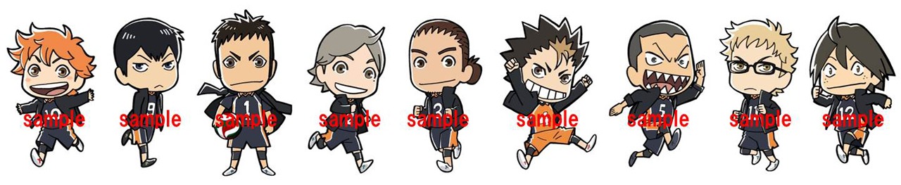 烏野高校バレーボール部員の描き下ろしイラスト。(c)古舘春一/集英社・「ハイキュー!!」製作委員会・MBS