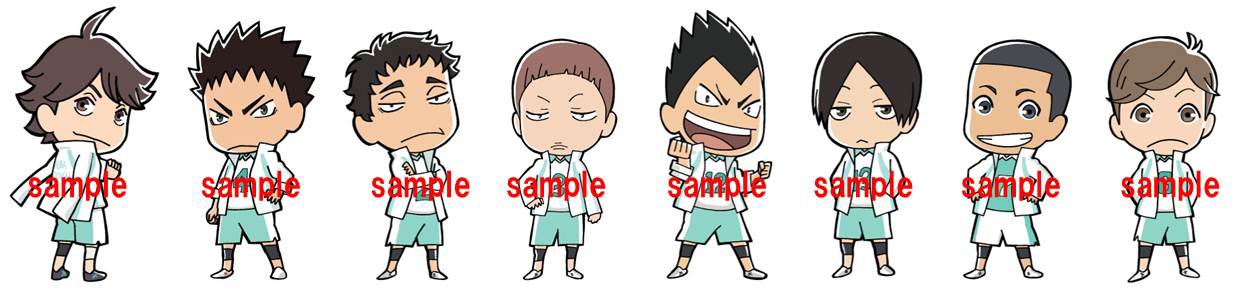 青葉城西高校バレーボール部員の描き下ろしイラスト。(c)古舘春一/集英社・「ハイキュー!!」製作委員会・MBS