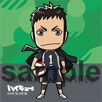 「狙え！サービスエース！及川の強烈サーブ」の景品としてプレゼントされるミニクッションストラップの1種。(c)古舘春一/集英社・「ハイキュー!!」製作委員会・MBS