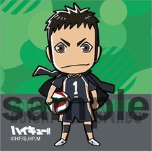 「狙え！サービスエース！及川の強烈サーブ」の景品としてプレゼントされるミニクッションストラップの1種。(c)古舘春一/集英社・「ハイキュー!!」製作委員会・MBS