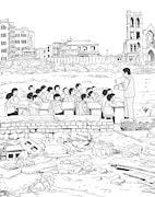「まんがで語りつぐ広島の復興」カット