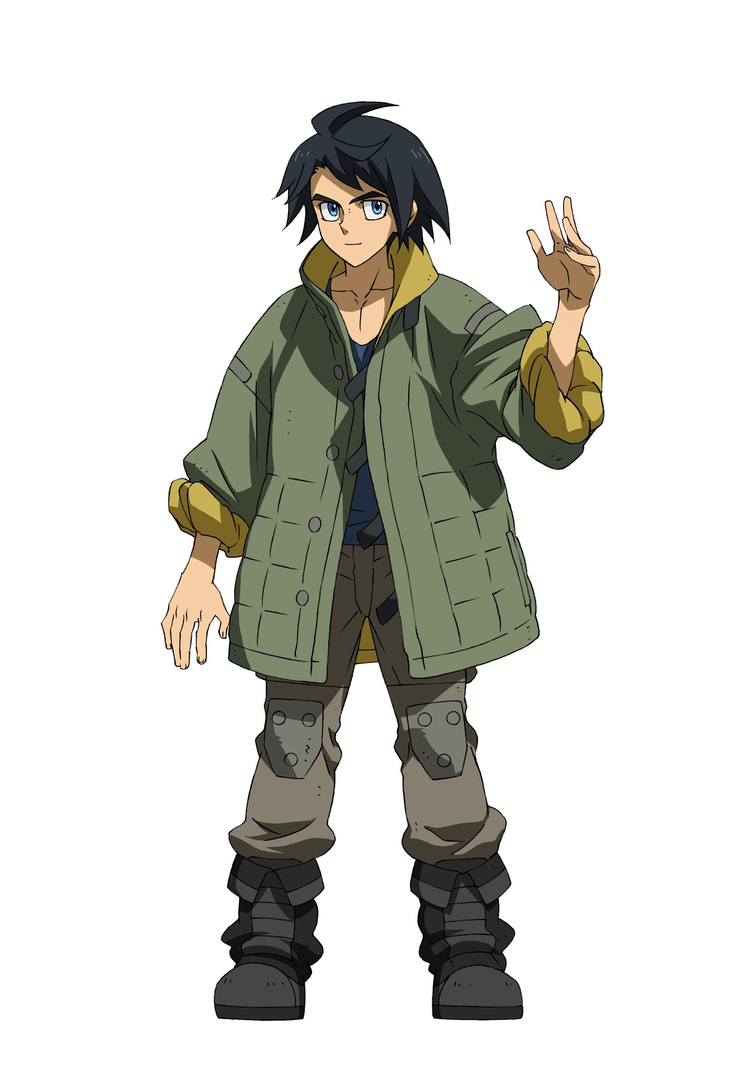 主人公の三日月・オーガスは、火星の民間警備会社CGSに所属する少年。おおらかな性格で、あまり細かいことを気にしないが、仲間のためならばいかなる犠牲も厭わない。CGSの中でも機動兵器の操縦技術に長け、「ガンダム・バルバトス」のパイロットを任せられる。(c)創通・サンライズ・MBS