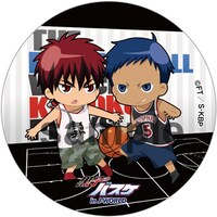 「マネージャーのお仕事」の景品として贈呈される、缶バッジの1種。(c)藤巻忠俊／集英社・黒子のバスケ製作委員会