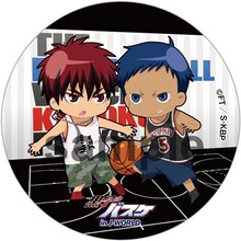 「マネージャーのお仕事」の景品として贈呈される、缶バッジの1種。(c)藤巻忠俊／集英社・黒子のバスケ製作委員会